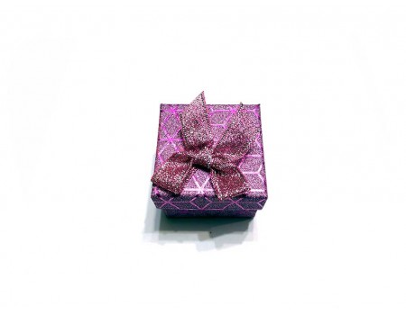 Подарочная коробочка под брелок фиолетовая