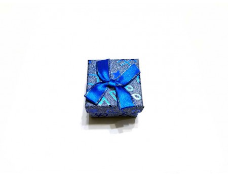 Подарочная коробочка под брелок синего цвета